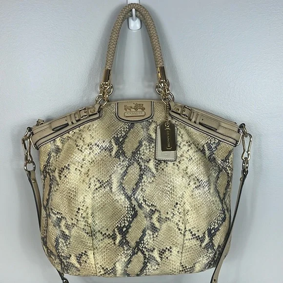 Coach Madison Lindsey Ltd Ed Python Embossed Purse - Picture 1 of 17